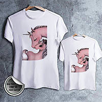 Парні футболки з принтом "Єдиноріжки" Push IT
