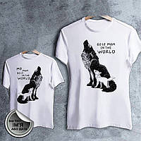 Парні футболки з принтом "Вовчиця та вовченя" Push IT