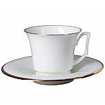 Чашка з блюдцем чайна "Юлія.Золота стрічка"