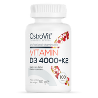 Витамины и минералы OstroVit VITAMIN D3 4000 + K2 100 tabs