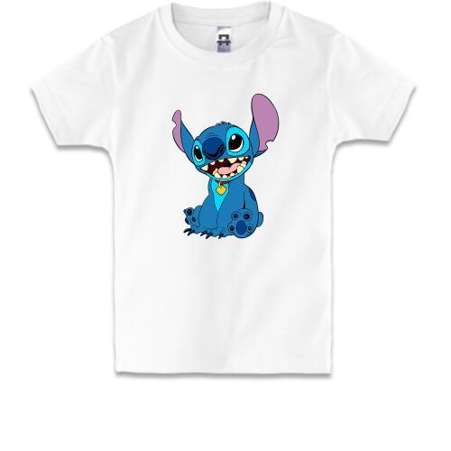 Дитяча футболка з принтом Стіч Stitch Push IT