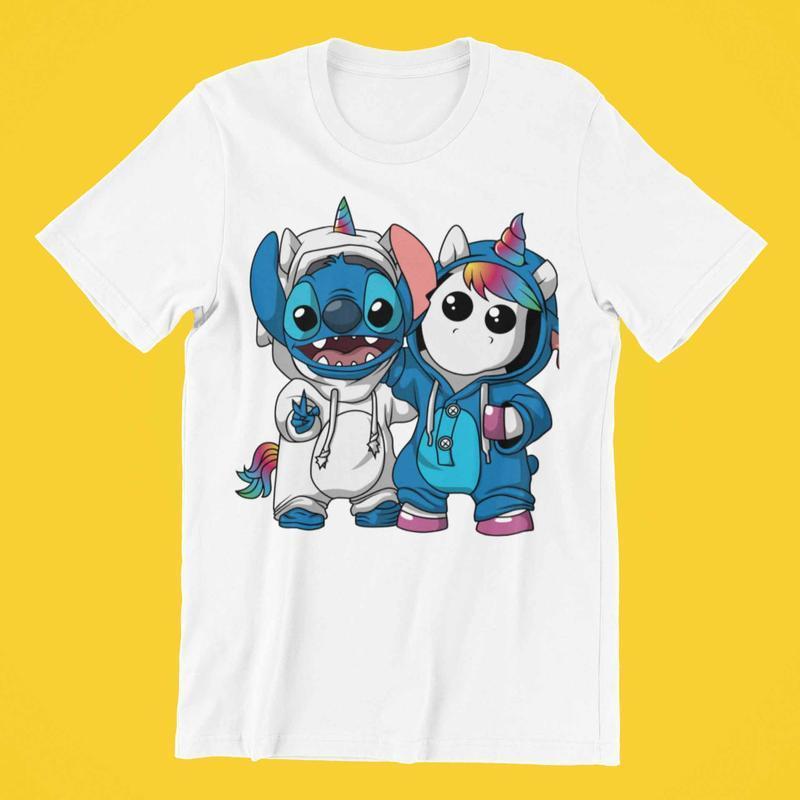 Дитяча футболка з принтом Стіч Stitch та Єдиноріг Push IT