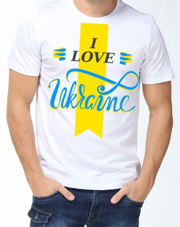 Футболка з принтом "I love Ukraine" Push IT