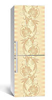 Декоративная наклейка на холодильник Перья Жар-Птицы 65х200 см, интерьерные наклейки на кухню