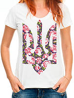 Футболка з принтом "Герб України з квітів" Push IT