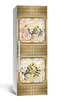 Декоративная наклейка на холодильник Поющая в цветах 65х200 см, интерьерные наклейки на кухню