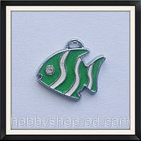 Підвіска з емаллю Рибка (1,9*2,1 см)