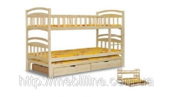 Двухъярусная кровать с выкатным спальным "Карина-ТРИО" - фото 2 - id-p12464564
