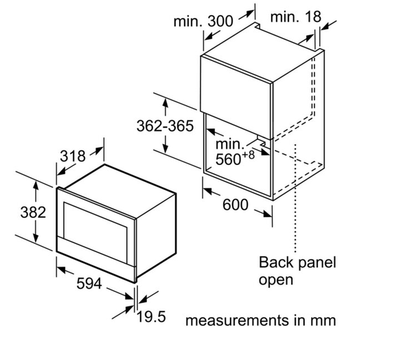 Встроенная микроволновая печь Bosch BFR634GB1 SER8, цена 37436 грн ...