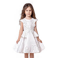 Ошатне дитяче плаття для дівчинки Mevis біле розмір 104