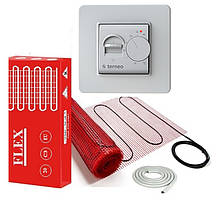 Комплект тепла підлога під плитку електрична Flex EHM-175/8.0 (8 м2) мати для теплого пола і Terneo mex ручний