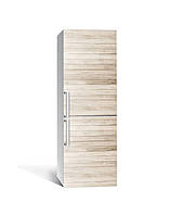 Декоративная наклейка на холодильник Вертикальный забор 650х2000 мм виниловая 3Д наклейка декор на кухню