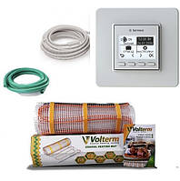 Электрические теплые полы Volterm Classic Mat 870 Вт (6,1м2) нагревательный 2жильный мат комплект и Terneo pro