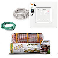 Электрические теплые полы Volterm Classic Mat 870 Вт (6,1м2) нагревательный мат комплект и Terneo sx Wi-Fi