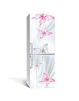 Декоративная наклейка на холодильник Ожившие лепестки 650х2000 мм виниловая 3Д наклейка декор на кухню