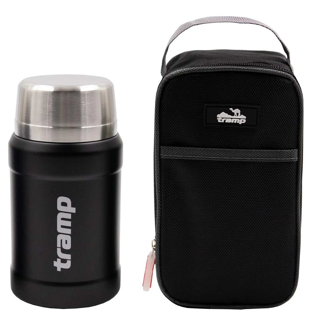 Термос TRAMP харчовий 0,8 л у чохлі чорний TRC-132-black, фото 1
