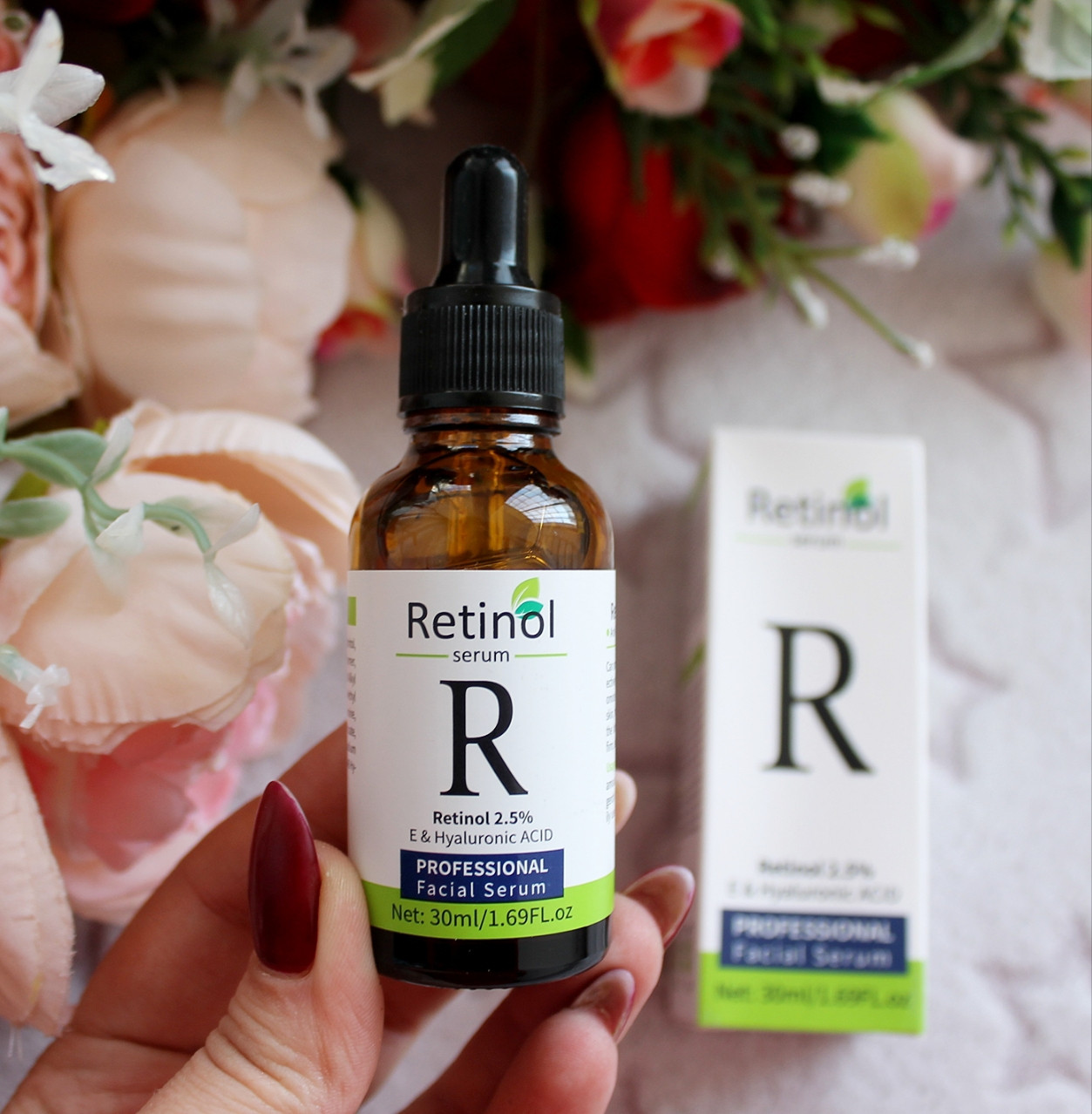 Сироватка для обличчя з Retinol serum, vitamin E & Hyaluronic Acid
