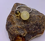 Кольцо из серебра с янтарем, перстень срібний з бурштином, фото 4