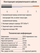 Комплект двожильний нагрівальний мат Arnold Rak FH-EC 2115 (1,5м2) електрична підлога і Terneo mex механічний, фото 3