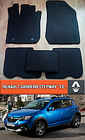 ЕВА коврики Рено Сандеро Степвей 2013-н.в. EVA резиновые ковры на Renault Sandero Stepway