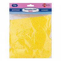 Наповнювач декоративний SANTI «Кульки», 12 г, жовтий