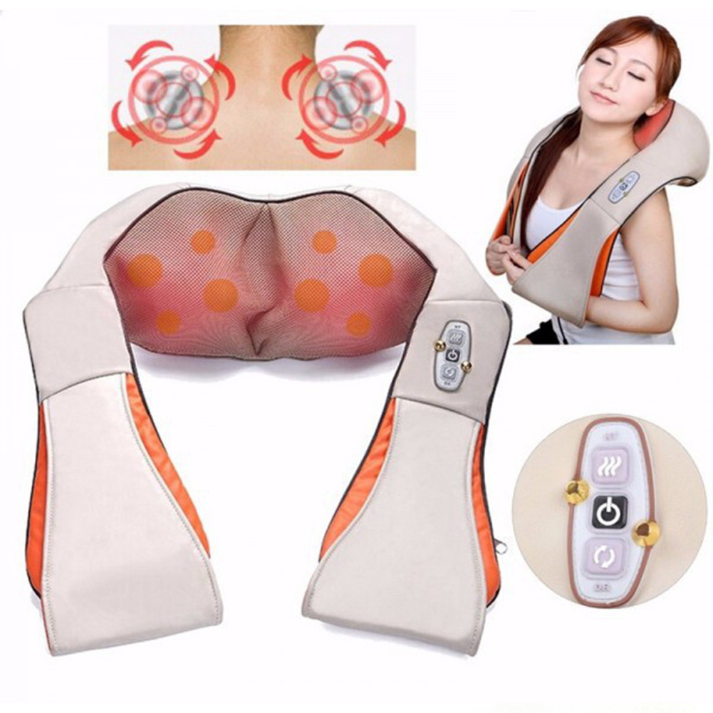 Масажер для шиї плечей і спини з ІЧ-прогрівом Massager Of Neck Kneading