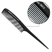 Гребень для волос Carbon T&G черный с ручкой 06413 расчёска для стрижки расческа для парикмахера карбон