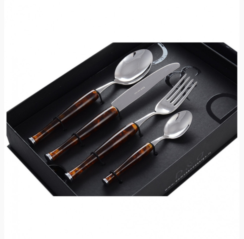 Набір столових приборів Domus&Design Motivi Turtle Color 24 шт CD26MV/TG