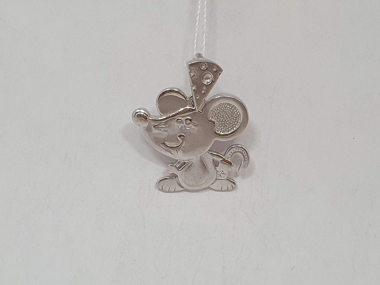 Срібна підвіска Мишеня.   30069Р