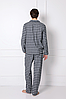 Чоловіча стильна класична піжама George Pajama Long в клітку, Чоловічий домашній картатий костюм, фото 2
