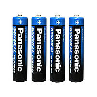 Батарейки Panasonic General Purpose Zinc-Carbon ААА (R03) солевые 1.5V мизинчиковые 4 шт