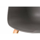 Пластиковий стілець Vital grey 755х580х420 мм сіре пластикове сидіння чаша на ніжках, фото 7