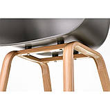 Пластиковий стілець Vital grey 755х580х420 мм сіре пластикове сидіння чаша на ніжках, фото 3