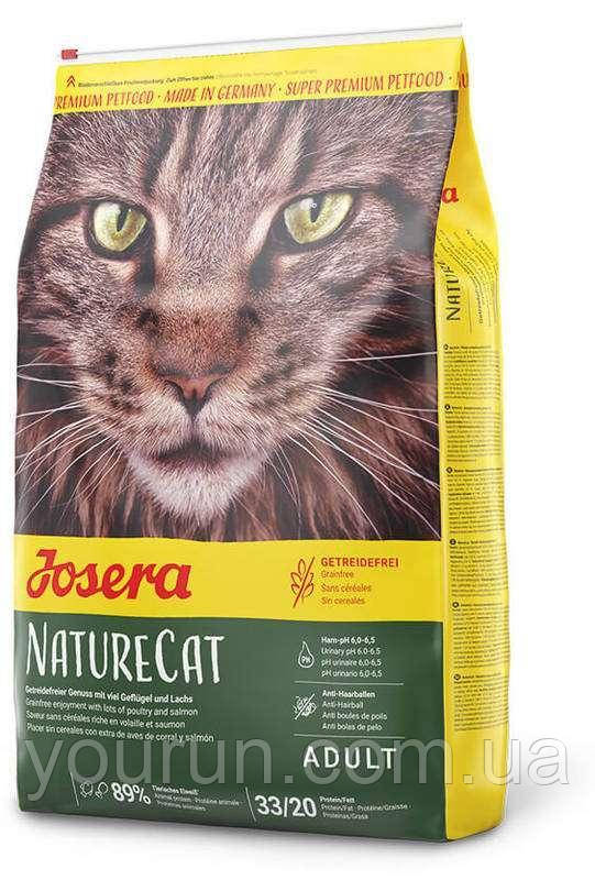 Josera (Йозера) Nature Cat - корм беззерновий для котів c чутливим травленням, птах/лосось 10 кг