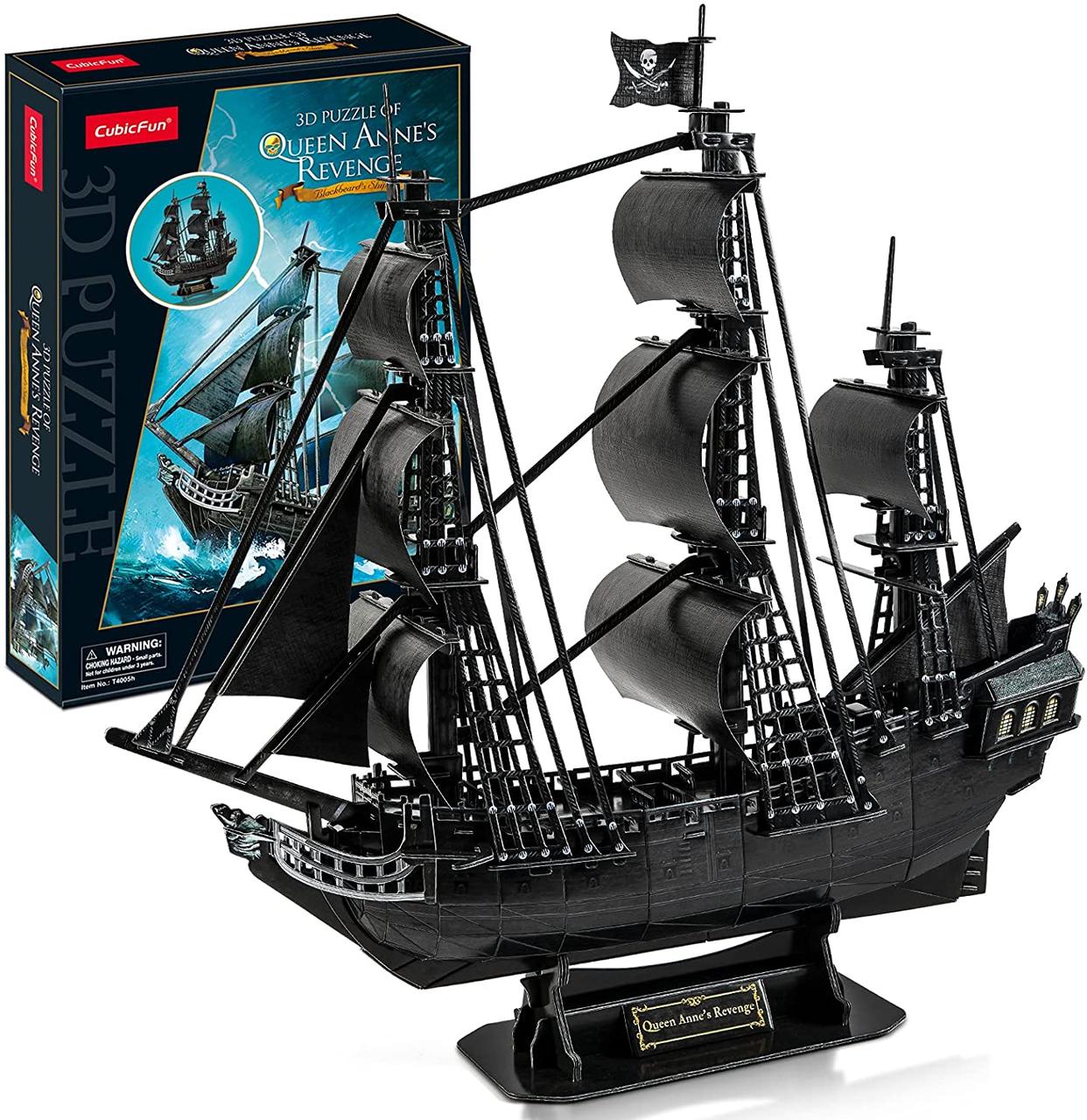 3Д-пазл Корабель Месть королеви Анни CubicFun 3D puzzle of Queen Anne's Revenge Blackbeard`s Ship