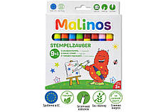 Фломастеры штампы волшебные меняющие цвет MALINOS Stempelzauber 10 (9+1) шт