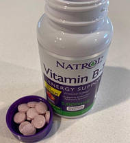Вітамін Б12 Natrol Vitamin B-12 5000 mcg 100 таб полуниця, фото 3