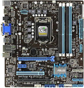 Материнська плата ASUS P8H77-M(s1155, Intel H77, PCI-Ex16, 4xDDR3, SATA-3, USB 3.0) + планка, фото 4