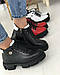 Чоботи зимові шкіряні на шнурку тракторній підошві протекторі чорні 38 розмір, фото 5