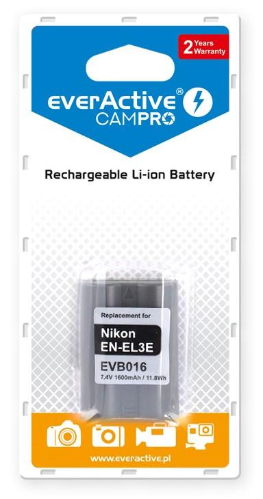 Акумулятор Li-ion everActive CAMPRO для фото- і відеотехніки Nikon EN-EL3/EN-EL3E (паковання: блістер)