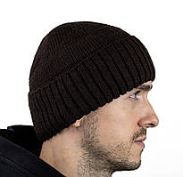 Шапка в'язана темно-коричневий