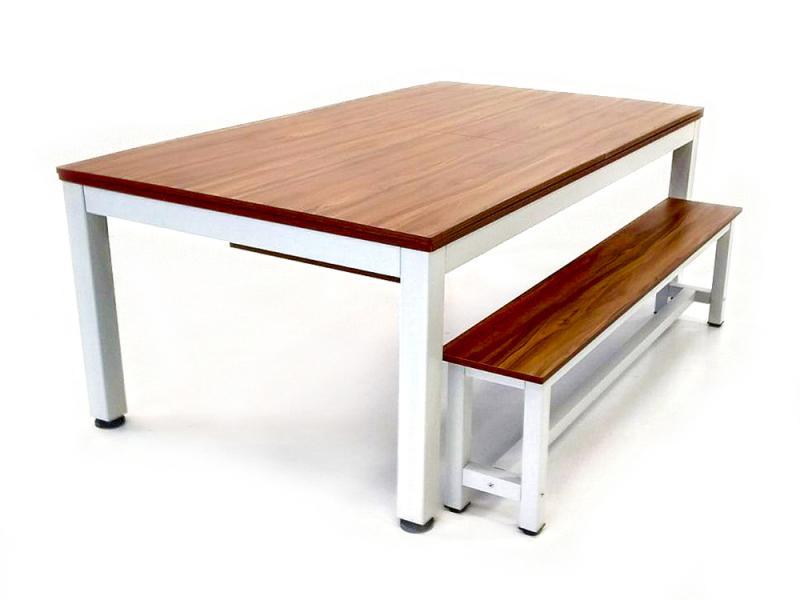 Бильярдный стол для пула Mario Artmann 7 футов для дачи с лавочкой, Сталь - фото 2 - id-p1371776530