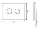 Кнопка зливу для інсталяції CERSANIT подвійна глянцева хром 247262 S97-056, фото 6