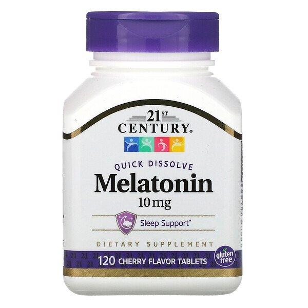 Мелатонін Melatonin 10 мг 120 таб для сну омолодження організму 21st Century USA