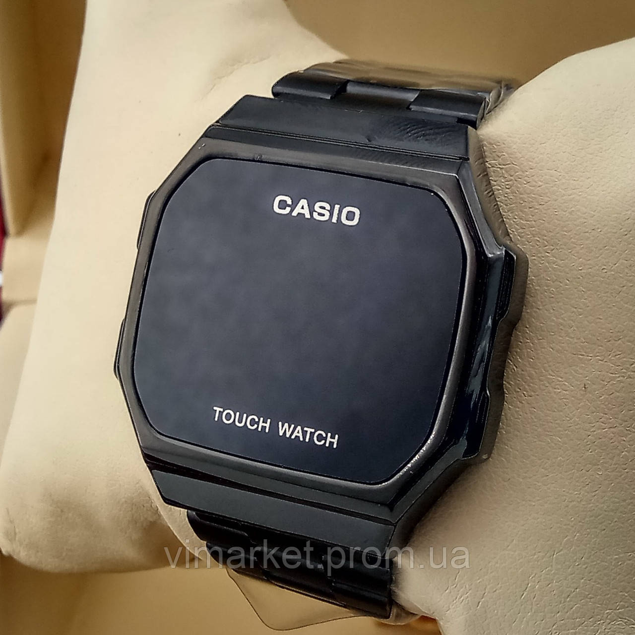 Сенсорний кварцовий (електронний) наручний годинник Casio A168 Touch Watch чорного кольору AAA якості
