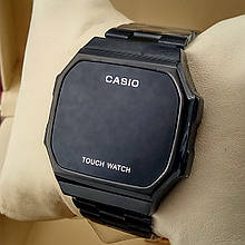 Сенсорний кварцовий (електронний) наручний годинник Casio A168 Touch Watch чорного кольору AAA якості