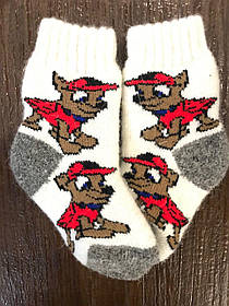 Шкарпетки дитячі з ангорової шерсті.