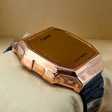 Сенсорний кварцовий (електронний) наручний годинник Casio A168 Touch Watch комбінованого кольору золото з чорним, фото 4