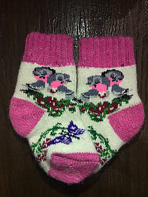 Шкарпетки дитячі з ангорової шерсті.