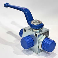 Кран гідравлічний 3-х ходовий кульовий S22 М18х1,5